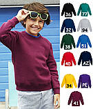 Дитячий Світшот на тонкому флісі Реглан Classic raglan sweat kids унісекс Яскраво-синій, 3-4, 3-4, фото 2