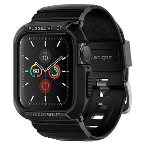 Чохол з ремінцем Spigen Rugged Armor Pro до Apple Watch 4/5/6/SE/7/8/9 40/41mm Black (ACS00546)