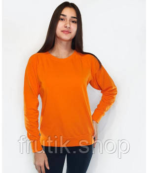 Жіночий світшот Fruit of the loom тонкий Lightweight Raglan Sweat lady-fit реглан светр Помаранчевий, S