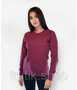 Жіночий світшот Fruit of the loom тонкий Lightweight Raglan Sweat lady-fit реглан светр Бордовий, S