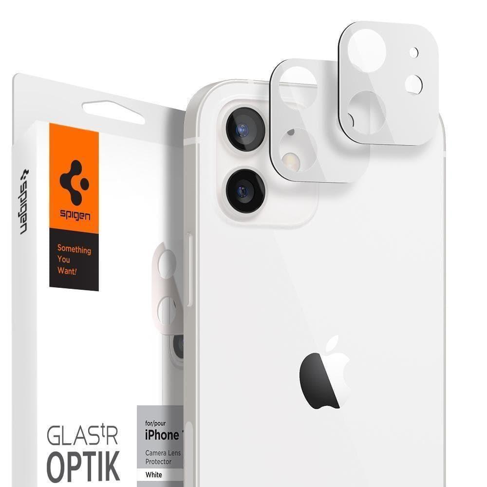 Скло на камеру Spigen GlastR Slim Optik Camera Lens 2-Pack для iPhone 12 White (AGL02469), фото 1