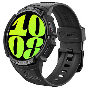 Чохол з ремінцем Spigen Rugged Armor Pro до Samsung Galaxy Watch 6 44mm Black (ACS06496)