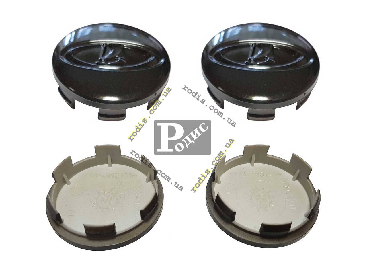 

Колпачки на диски ВАЗ 2108-72 Ø 56-51 черные (2172-3101014) - Колпак ступицы Lada