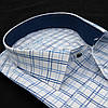 Сорочка чоловіча, прямого покрою, з довгим рукавом, FITMENS FS-002676 Beyaz Saks Mavi 90% бавовна 10%, фото 3