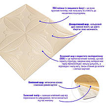 Панель 3D Beige 700*700*6mm (D) SW-00001960, фото 3