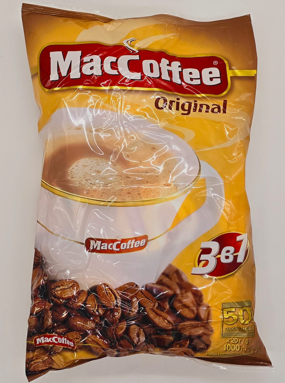 Кава "MacCoffee" Маккофе 3в1 Original 50 шт