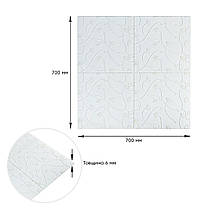 Панель 3D WHITE 700*700*6mm (D) SW-00001958, фото 4