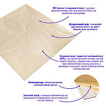 Панель 3D Beige 700*700*6mm (D) SW-00001960, фото 3