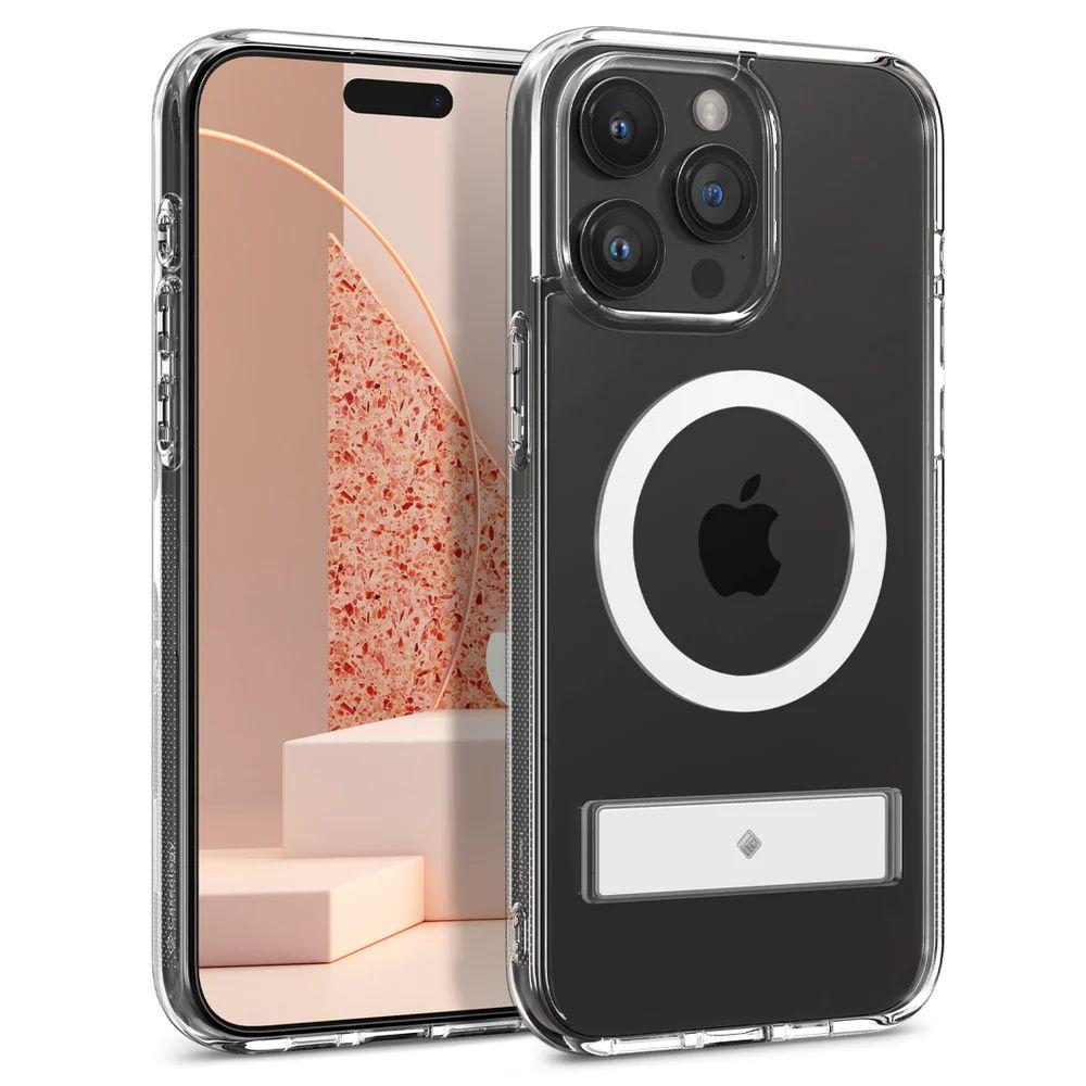 Чохол Caseology Capella Mag Kickstand до iPhone 15 Pro Clear White (ACS06757)