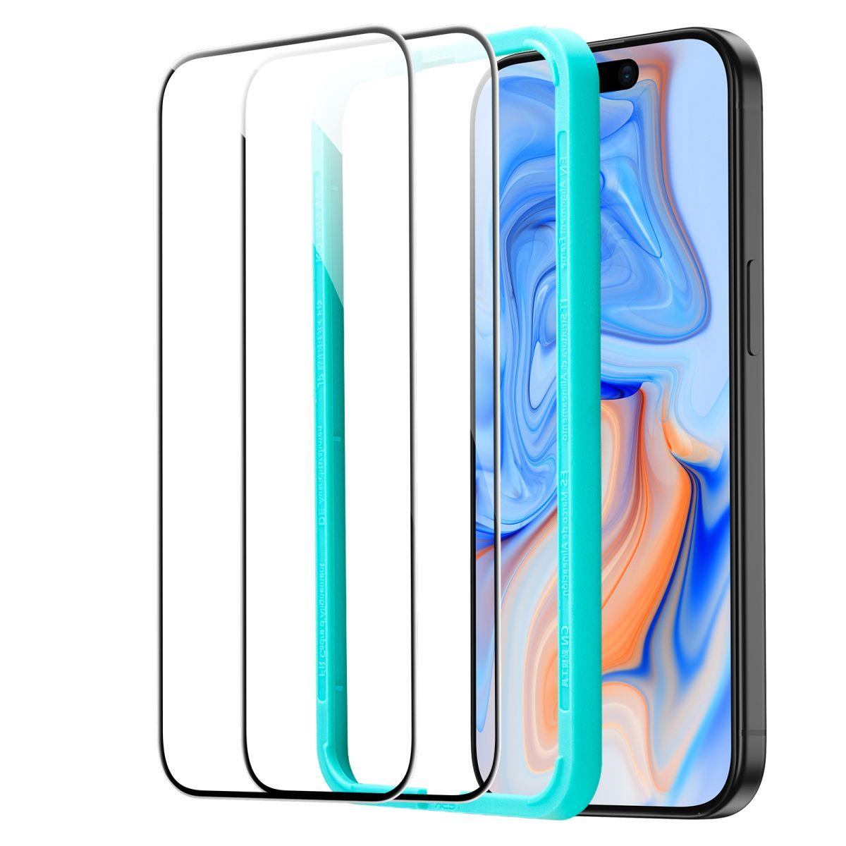 Захисне скло ESR Tempered-Glass 2-Pack до iPhone 15 Plus Black (1D6580201)