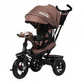 Велосипед триколісний TILLY CAYMAN з пультом та посиленою рамою T-381/2 Коричневий льон /1