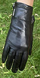 Жіночі шкіряні рукавички на підкладці (СЕНСОРНІ), фото 4