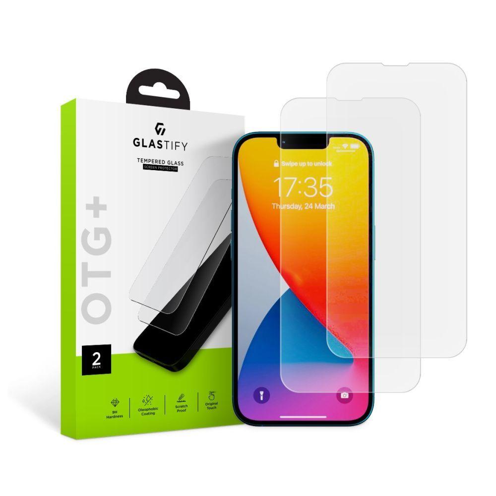 Захисне скло Glastify OTG+ 2-pack до  iPhone 13 / 13 Pro / 14 Clear
