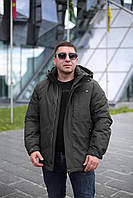 Зимова легка, тепла куртка чоловіча Батал (великі розміри) Black Vinyl ВС24-2258L