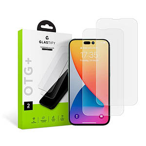 Захисне скло Glastify OTG+ 2-pack до  iPhone 14 Pro Clear