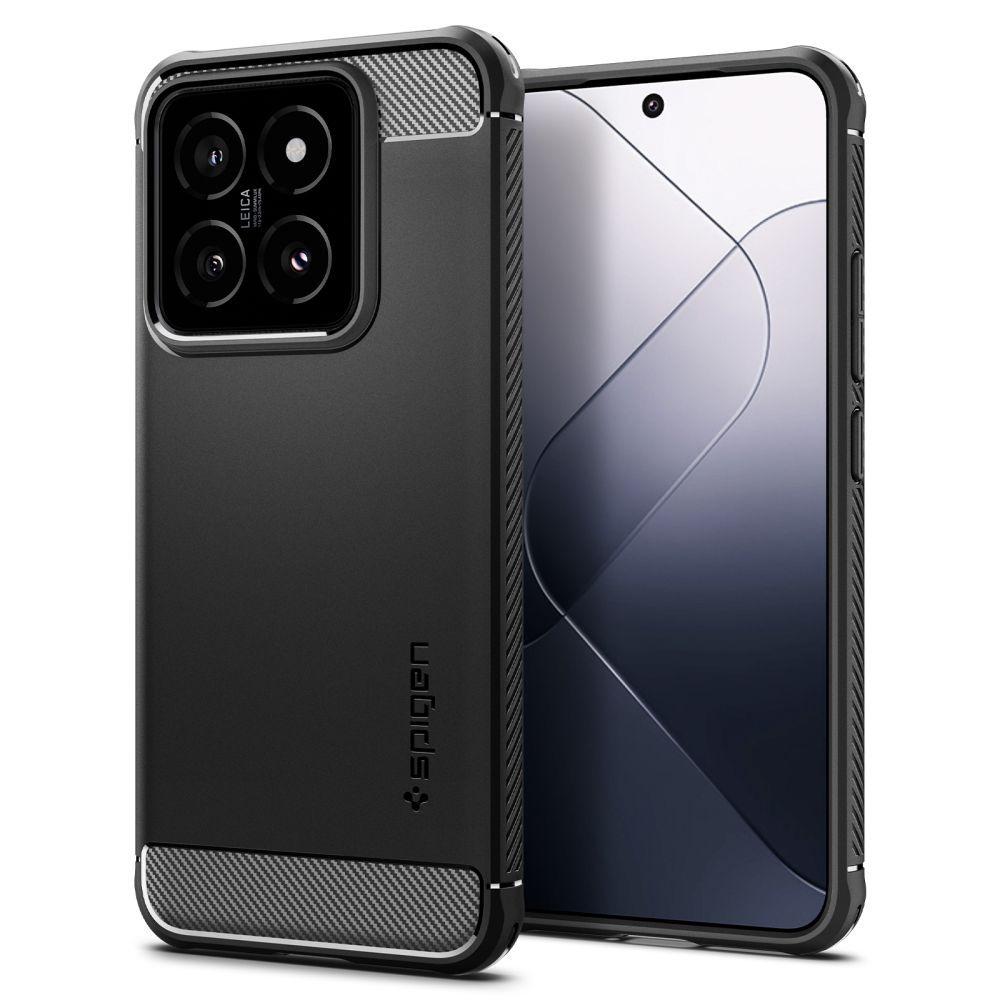 Чохол Spigen Rugged Armor до Xiaomi 14 Matte Black (ACS07422)