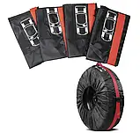 Комплект чохлів для коліс 4 шт. Захисні чохли для зберігання і транспортування автомобільних шин R18-R20, фото 3