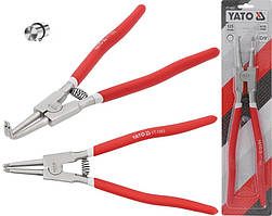 Круглогубці з Вигином Для Зняття Стопорних Кілець на Валу Ø 85-150 мм L=325 мм YATO (YT-1993)