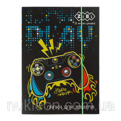 Популярний! Папка для зошитів ZiBi В5+ GAMER картонна, на гумках (ZB.14965) - Краща якість тільки на Nukleon.com.ua, фото 1
