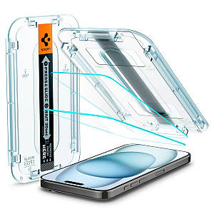 Захисне скло Spigen Glas.tR EZ FIT 2-Pack до iPhone 15 Clear (AGL06903)
