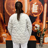 Куртка стьобана жіноча легка без коміра M/L беж, фото 9