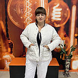 Куртка стьобана жіноча легка без коміра M/L беж, фото 10