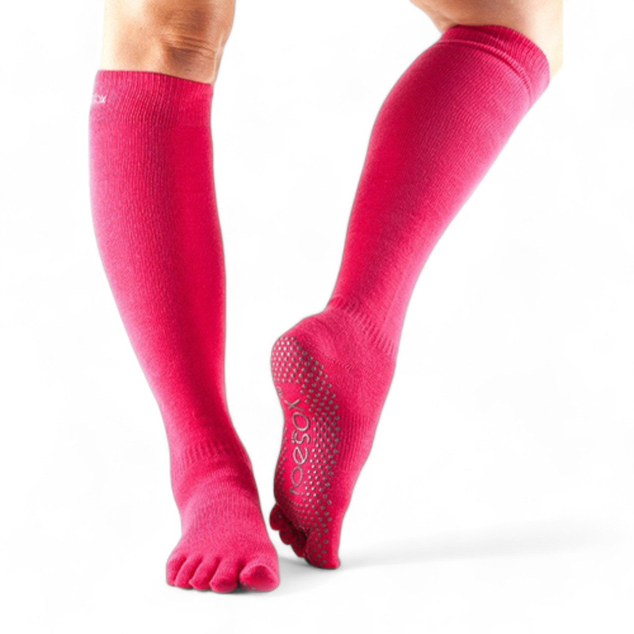 Гольфи для йоги ToeSox Scrunch Knee High Fuchsia, TS-812035024643-S, фото 1