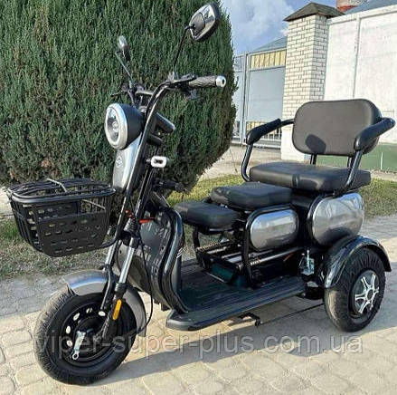 Електротрайк Електроскутер трехколісний Crosser TR-1 Кроссер 600 Вт, 72V/20AH, Колесо Ø-10, 30-40 км/ч, Новий