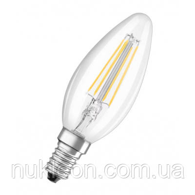 Популярний! Лампочка Osram LED CL B40 4W/840 230V FIL E14 (4058075437142) - Краща якість тільки на Nukleon.com.ua, фото 1