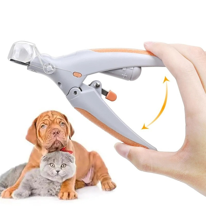 Кігтерізка/ножиці для кігтів для собак/котів з підсвіткою і збільшувальним склом Peti Cut LE-13 (GS-90463), фото 1