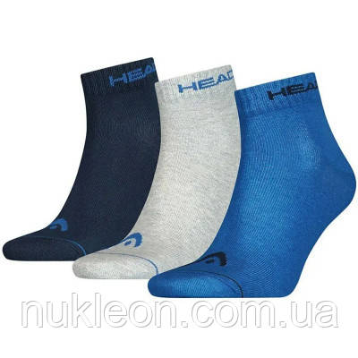 Популярний! Шкарпетки Head Quarter 3P Unisex 761011001-001 3 пари Синій/Сірий 35-38 (8718824970349) - Краща якість тільки на