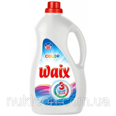 Популярний! Гель для прання Waix Color Для кольорових тканин 3 л (3800069401636) - Краща якість тільки на Nukleon.com.ua, фото 1