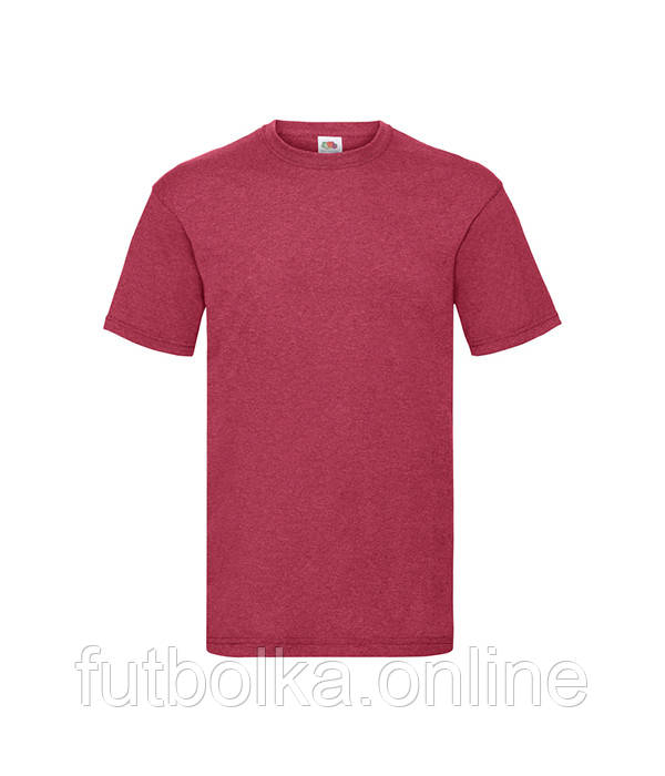 Червона Меланжева футболка дитяча базова Valueweight kids Fruit of the loom