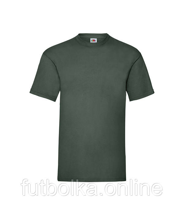 Темно-Зелена футболка для барменів, поварів, офіціантів, продавців, кур'єрів ValueWeight Fruit of the loom