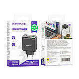 Мережевий Зарядний Пристрій Borofone BAS34A 2Type-C/1USB PD/QC 65W Колір Бiлий, фото 10
