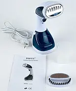 Ручний відпарювач для одягу Difei DF-019A 1100 Вт Відпарювач для всіх видів тканини Біло-Синій, фото 7