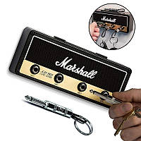 Ключниця настінна у формі гітарного підсилювача/комбіка Marshall з 4 штекерами брелоками для ключів (ML-27457)