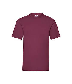 Бордова футболка для барменів, поварів, офіціантів, продавців, кур'єрів ValueWeight Fruit of the loom