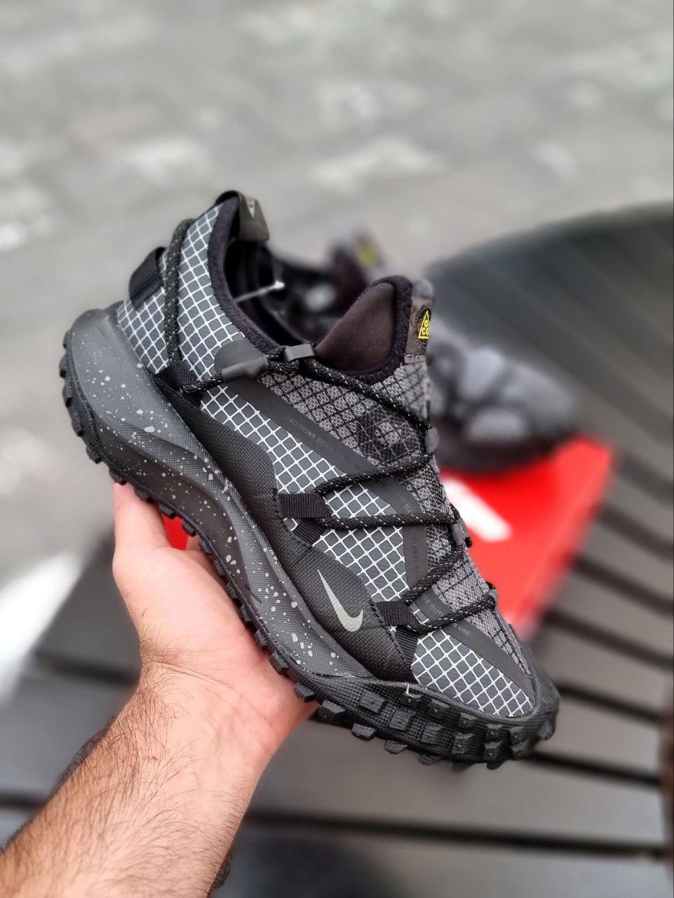 Зимові Чоловічі Кросівки Nike ACG Mountain Fly Low Gore-Tex / Найк АСГ Маунтін Флай Гор Текс Низькі Чорні