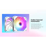 Популярний! Кулер до корпусу ID-Cooling Вентилятор ID-Cooling TF-12025-Pro ARGB White (TF-12025-PRO-ARGB-WHITE) - Краща якість, фото 4