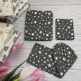 Комплект байкової  постільної білизни в дитяче ліжечко 120*60 см наволочка підковдра простирадло Байка, фото 7