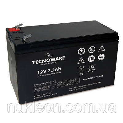 Популярний! Батарея до ДБЖ TECNOWARE 12V-7.2Ah (EACPE12V7A2TWP) - Краща якість тільки на Nukleon.com.ua