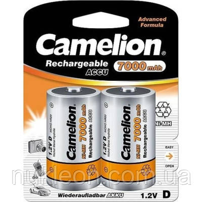 Популярний! Акумулятор Camelion D 7000mAh Ni-MH * 2 HR20 (NH-D7000BP2) - Краща якість тільки на Nukleon.com.ua