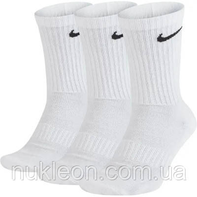 Популярний! Шкарпетки Nike U NK EVERYDAY CUSH CREW 3PR SX7664-100 42-46 3 пари Білі (888407233883) - Краща якість тільки на
