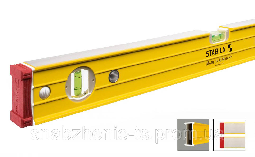 Уровень STABILA Type 96-2 : L= 244 см, 3 капсулы. 0,5мм/м., усиленный ...