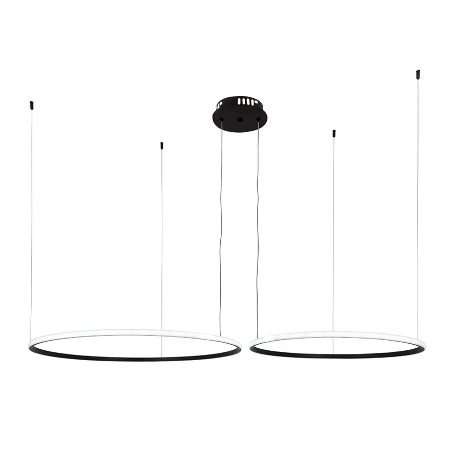 Підвісна люстра 7529833-2B BLACK LED (600+800)