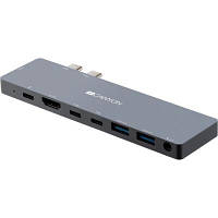 Оригінал! Порт-реплікатор Canyon Docking Station with 8 ports, 1*Type C PD100W+2*Type C (CNS-TDS08DG) - Вища Якість!