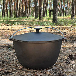 Казан туристичний КТ-08 чавунний з кришкою 8 л