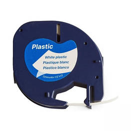 Стрічка для принтера етикеток UKRMARK RRL-D-91201-BK/WT, сумісна з DYMO 91201/S0721610, для серії LT. 12мм х 4м. black on white