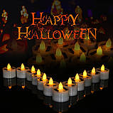 WIGUROE 12 світлодіодних чайних свічок, сонячні свічки, без полум'яні мерехтливі чайні свічки, реалістичні та яскраві електричні, фото 2